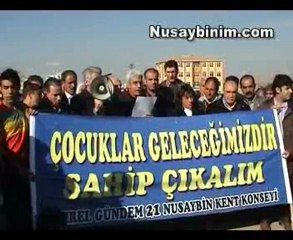 nusaybin'de kaçırıln çocuklar için yürüyüş