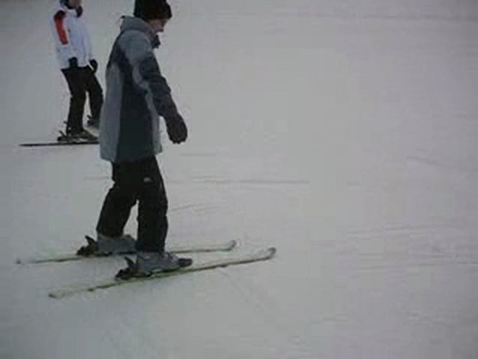 La première fois d'Aurelie....... sur des skis