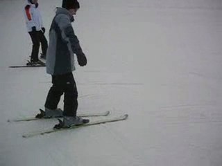 La première fois d'Aurelie....... sur des skis