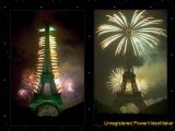 Feu d'artifice à la tour Eiffel à Paris