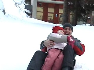 Ski Thaïs, chute papa