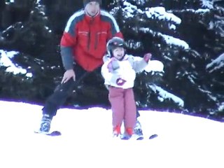 Thaïs skie à arc 1800