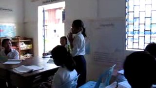 en classe de rattrapage à Battambang