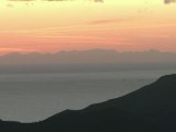 Lever de soleil sur la Corse vue depuis Frejus st Raphael