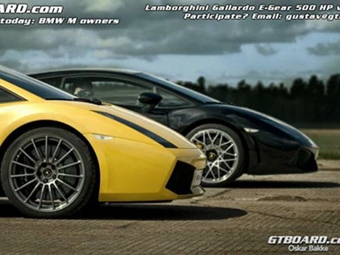 BMW M6 vs Lamborghini Gallardo E-Gear 500 HP
