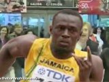 Una señora gana a Usain Bolt en el sprint de las rebajas