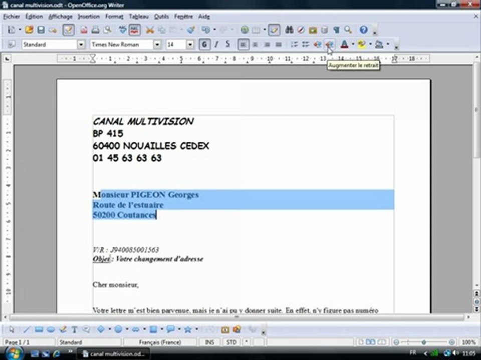 Traitement Texte 1.7 "Les alignements"