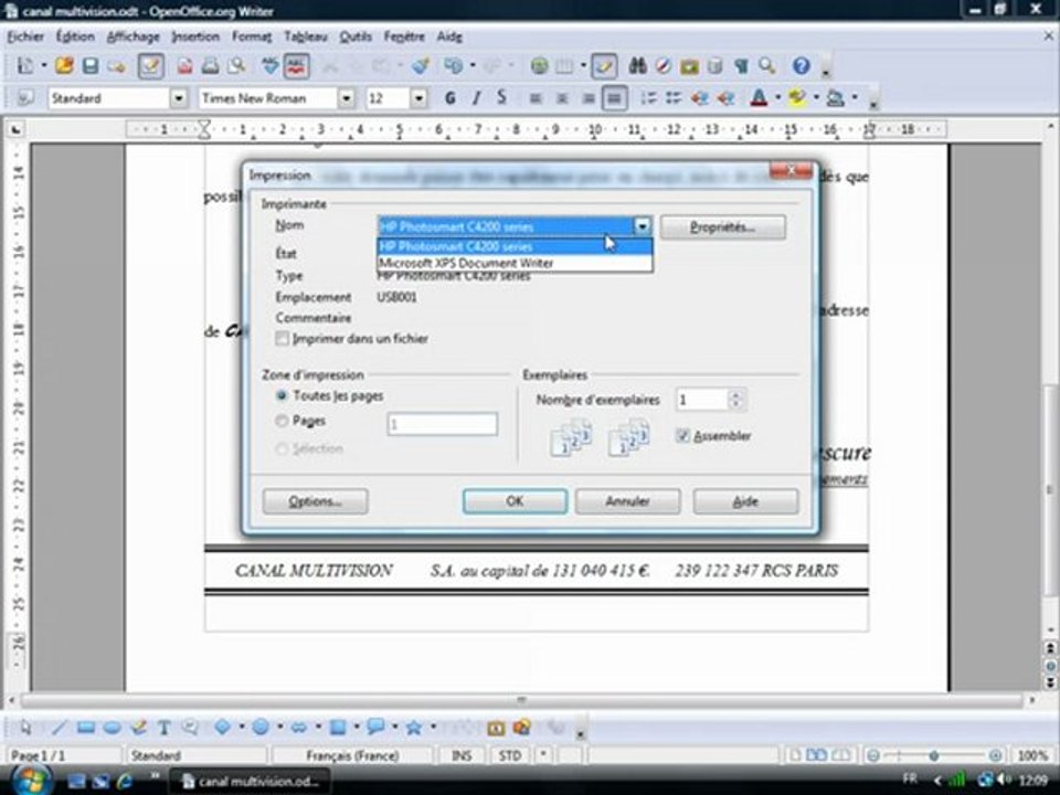 Traitement Texte 1.11 "aperçu et impression"