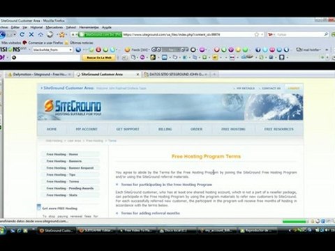 Siteground - Free Hosting Terms