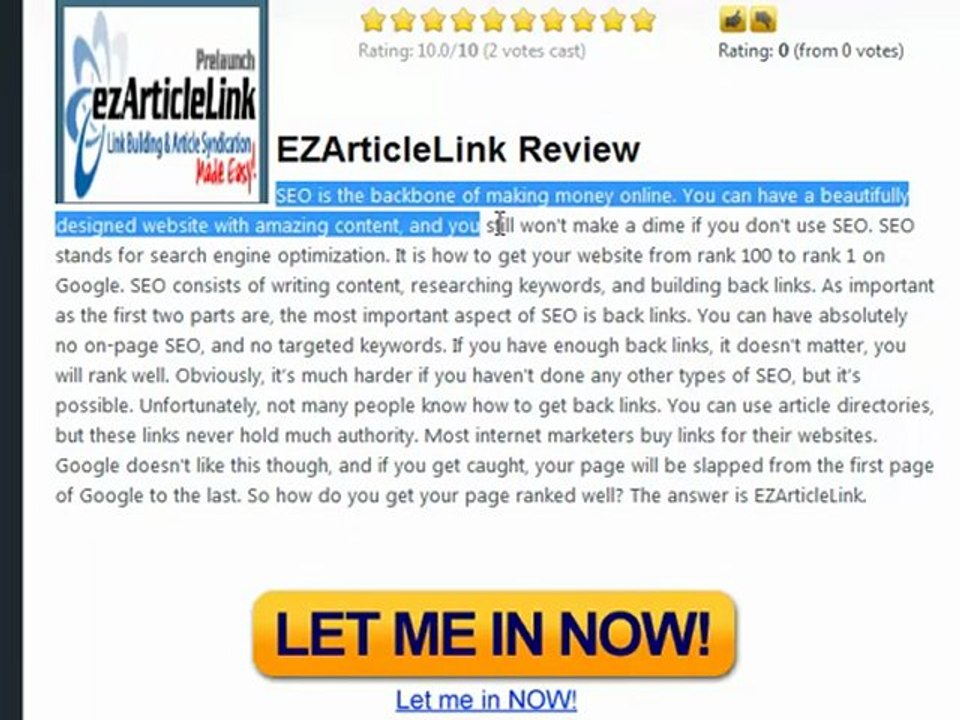 EZArticleLink Review