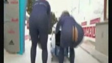 Split pants exposed behind - funny
