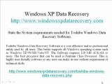 Recovery of Windows XP data