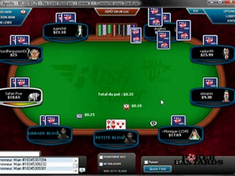 Démonstration Rush Poker