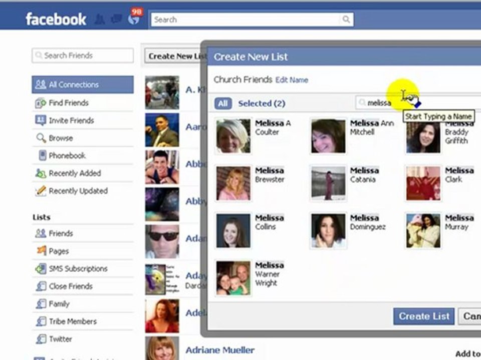How To Make Facebook Friend Lists