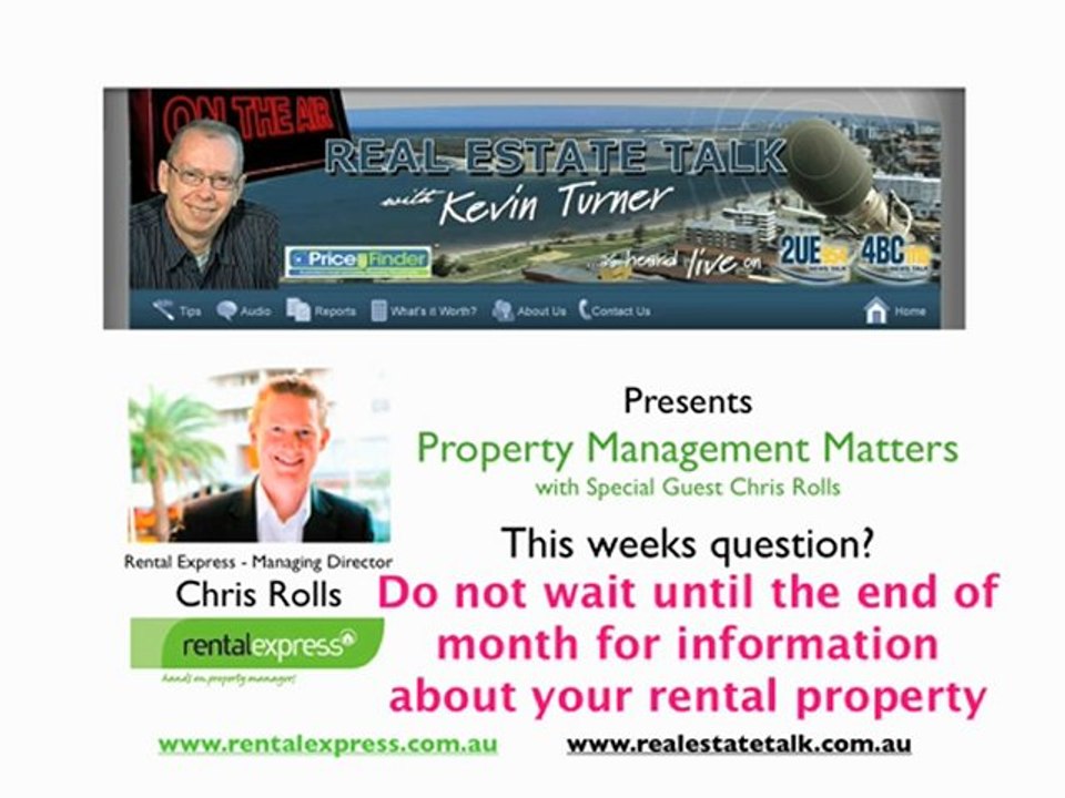 Don't wait 4 end of month 4 info about your rental property