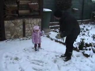 Dans la neige pour la 1ère fois !!