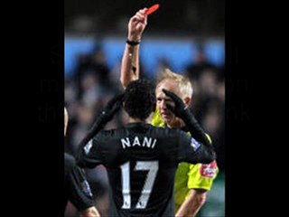 Aston Villa 1-1 Manchester United Nani sent-off