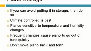 How To Store A Piano
