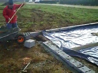 Dalle béton pour le garage !!!