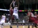 Marvin Williams takes it right to the rack and throws down a