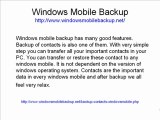 Recover your data easily using windows mobile backup