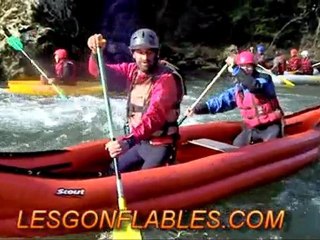Test canoe gonflable SCOUT GUMOTEX sur la Nive