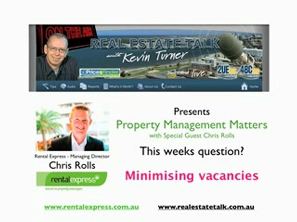 Minimising vacancies