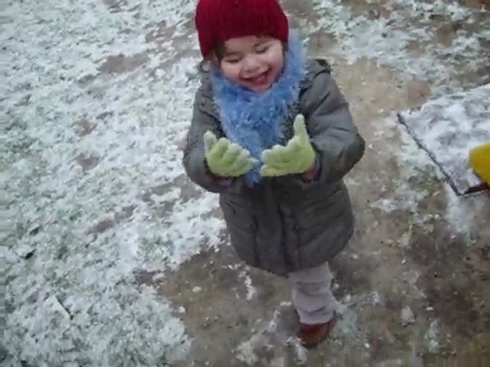 Leïla et la neige !