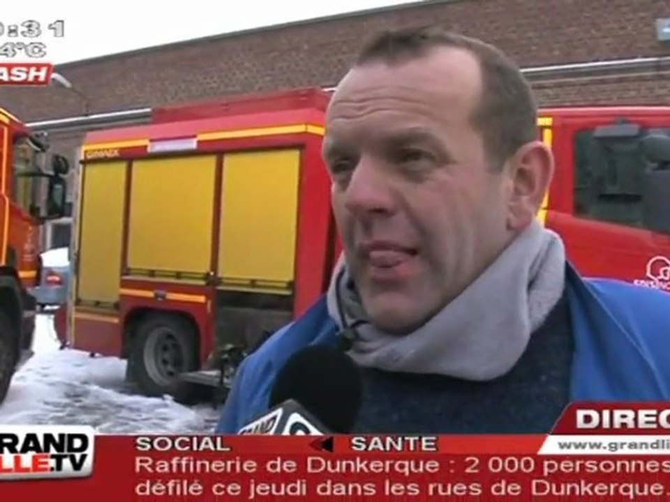 Un Incendie ravage une usine de Roubaix