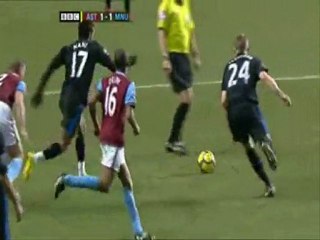 Nani RED CARD VS Aston VIlla 10 FEB 2010
