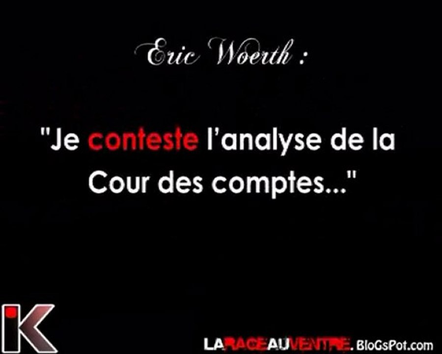 Woerth "Je conteste l'analyse de la Cour des comptes"