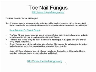 Toe Nail Fungus