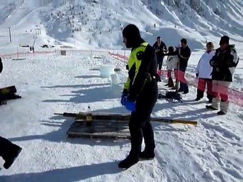 Plongée sous glace à Tignes (janvier 2010)