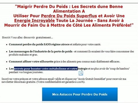 Maigrir perdre du poids