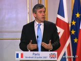 Conférence presse conjointe avec M.Gordon Brown