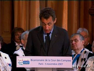 Discours bicentenaire de la Cour des Comptes