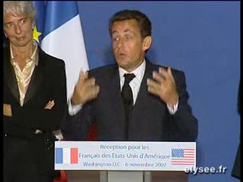 Allocution devant la communauté française à Washington