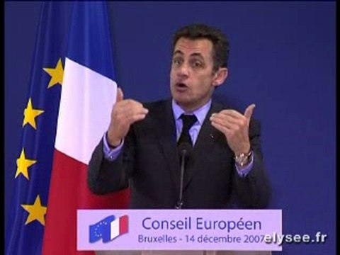 Conférence presse lors du Conseil européen de Bruxelles