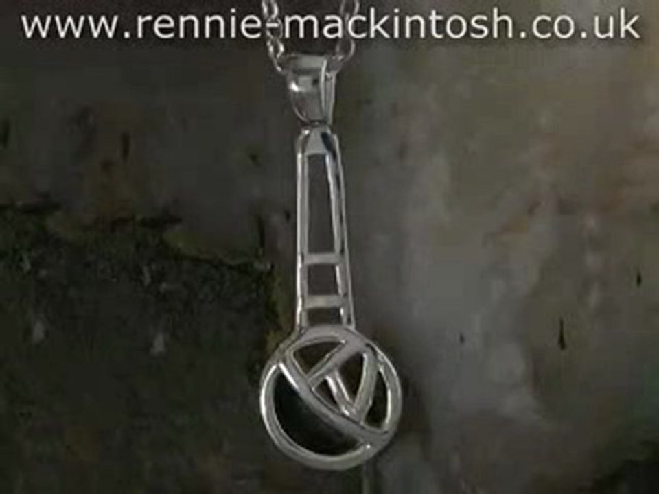Sterling silver Charles Rennie Mackintosh necklace DWA346