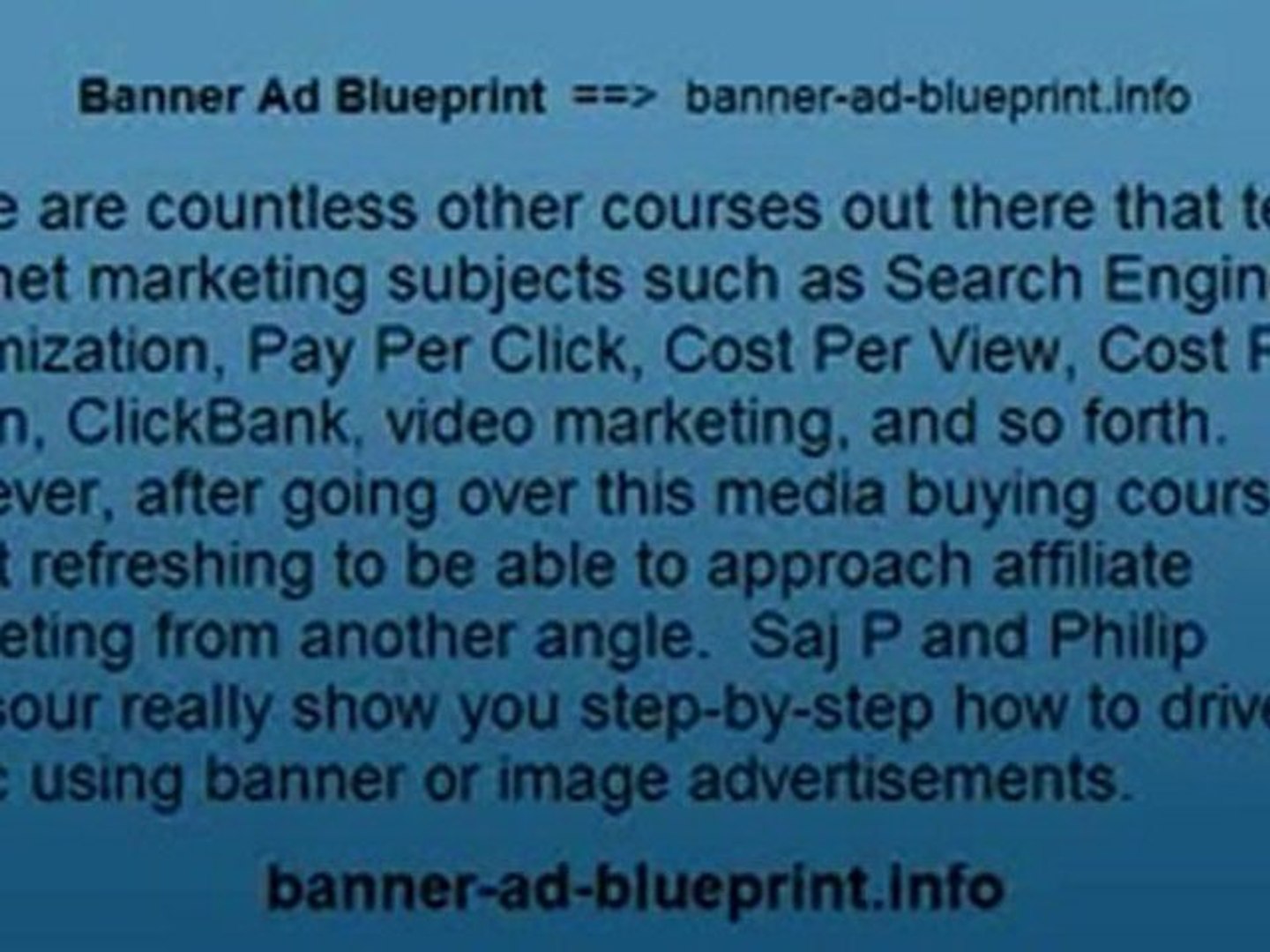 Banner Ad Blueprint Review Video Dailymotion