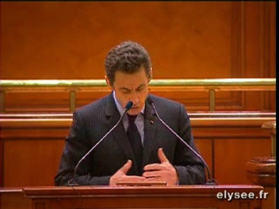 Allocution devant les deux chambres du Parlement roumain