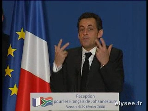 Allocution devant la communauté française de Johannesburg