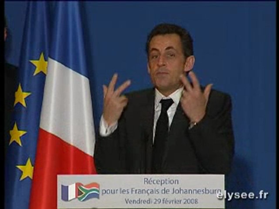 Allocution devant la communauté française de Johannesburg