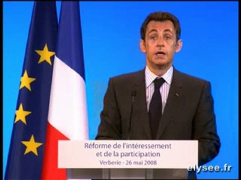 Discours réforme de l'intéressement et de la participation