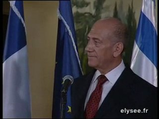 Conférence conjointe avec M. Ehud OLMERT