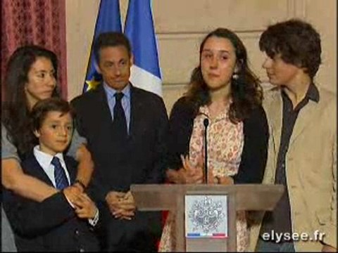 Déclaration et de la famille d'Ingrid Betancourt