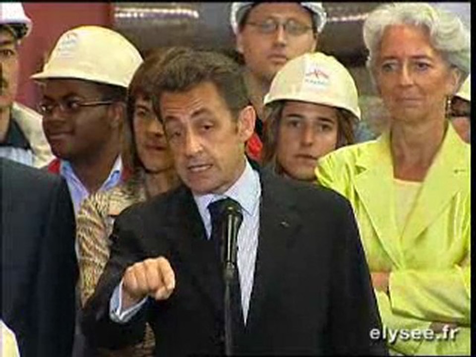 Allocutiondevant les salariés du site d'Arcelor...