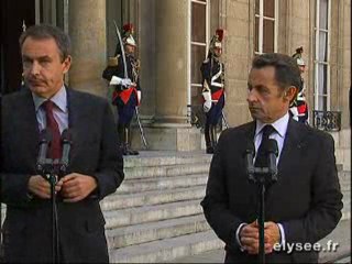 Point presse conjoint avec M. José Luis Rodriguez ZAPATERO