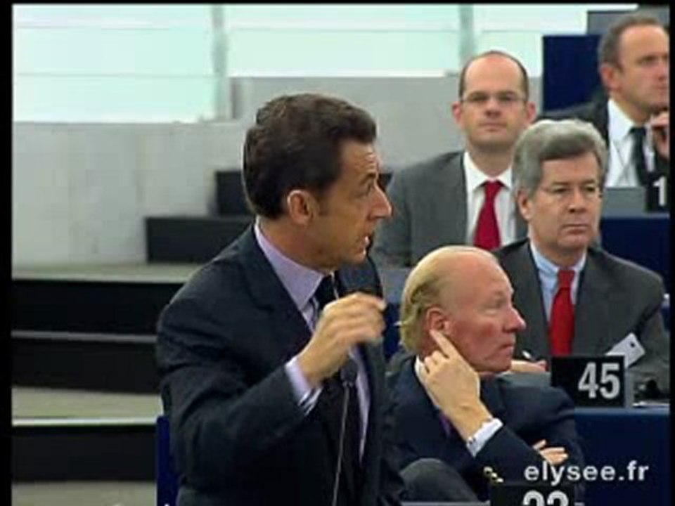 Allocution devant le Parlement Européen à Strasbourg