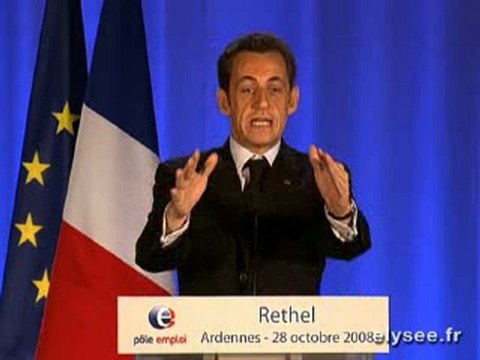 Discours sur « la mobilisation pour l'emploi » à Rethel